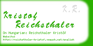 kristof reichsthaler business card